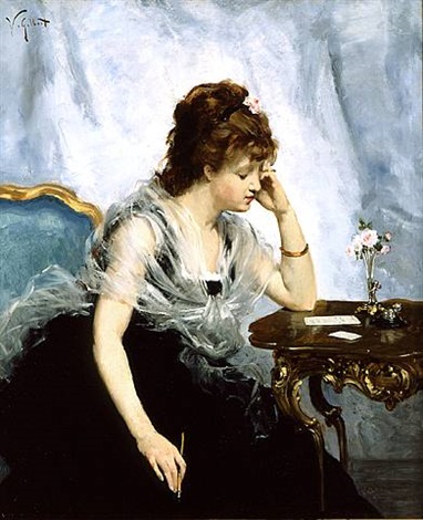 A Young Lady Writing a Letter by Victor Gabriel Gilbert on artnet A Young Lady Writing a Letter by Victor Gabriel Gilbert on artnet