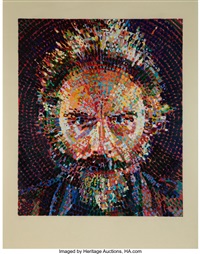 Chuck Close　Daguerreotypes　チャック・クローズ Chuck Close- painting detail