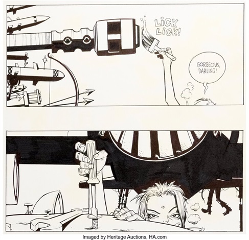 Jamie Hewlett Tank Girl The Movie Storyboards Groupe de 5 United