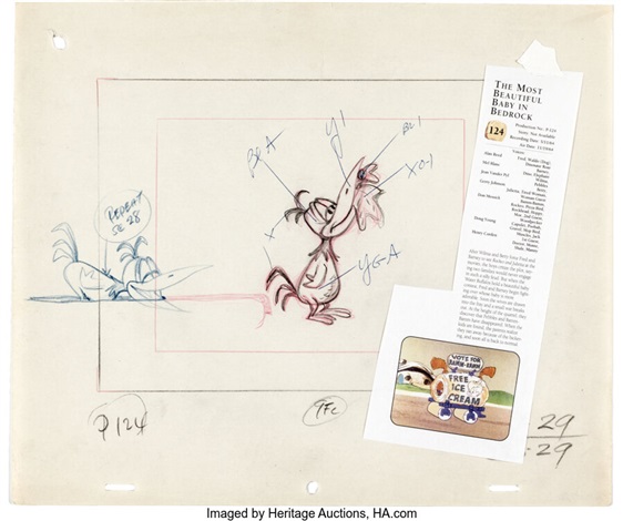 The Flintstones The Most Beautiful Baby in Bedrock Pizza Bird Layout
