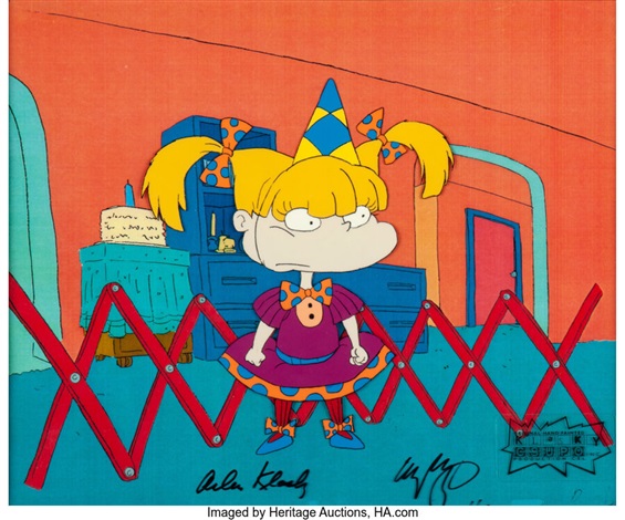 Rugrats Tommys First Birthday Angelica Pickles Production Cel Signed by