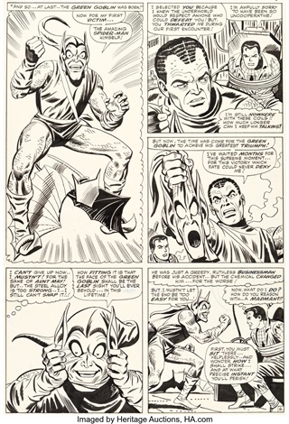 John Romita Sr. and Mike Esposito The Amazing Spider-Man 40 Story Page 6 Green  Goblin Original Art Marvel, 1966 by John Romita Sr. and Mike Esposito on  artnet