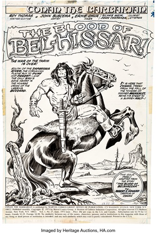 John Buscema and Ernie Chan Conan the Barbarian 27 Splash