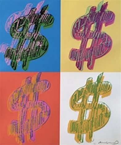 Dollar Sign Quad Print By Andy Warhol On Artnet Dollar Sign Quad Print By Andy Warhol