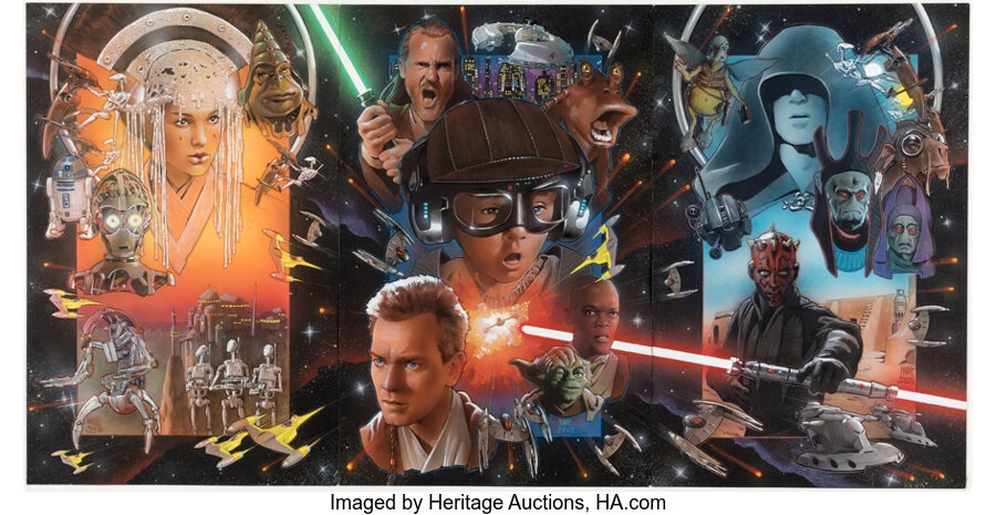 Star Wars Episode 1 The Phantom Menace Poster Matt Busch Star Wars Episode I - The Phantom Menace Poster Concept