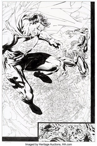 ArtStation - Superman no.211 cover recreation after Jim Lee