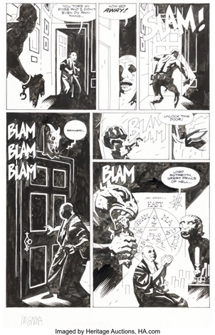 Mike Mignola Hellboy Box Full of Evil 2 Story Page 14 Original Art Dark