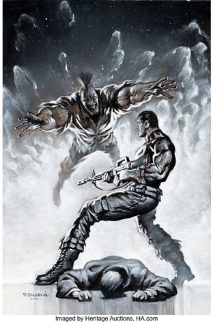 Mark Texeira Punisher Nightmare 4 Cover Original Art Marvel