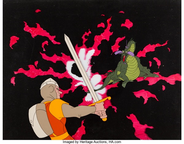 Dragons Lair Dirk the Daring Production Cel Master Setup Don Bluth ...