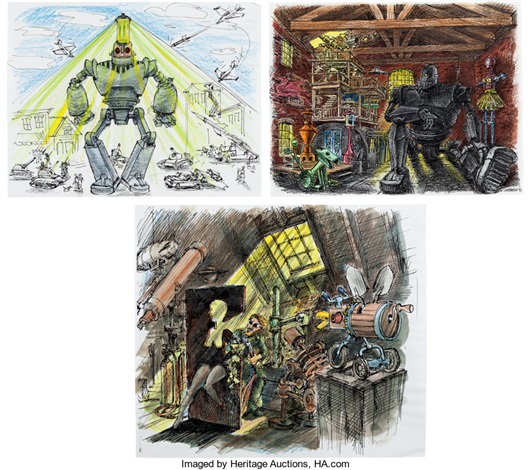 the-iron-giant-concept-art-group-of-3-warner-brothers-1999-total