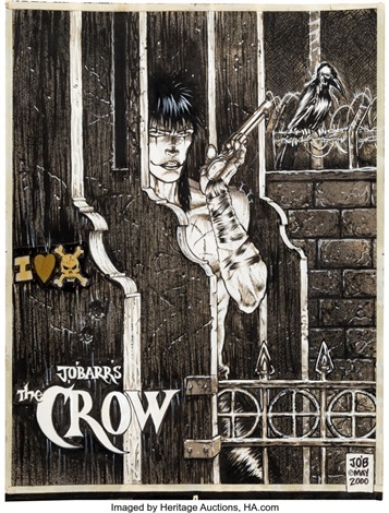 James Obarr The Crow Illustration Original Art 2000 By James O Barr