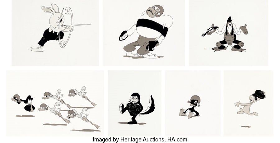 Football Fever Oswald the Lucky Rabbit and Friends Production Cels