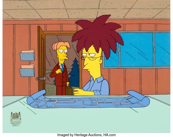 The Simpsons Brother from Another Series Sideshow Bob and Cecil Production  Cel Setup 20th Century Fox, 1997 by Twentieth Century Fox Film Corporation  on artnet