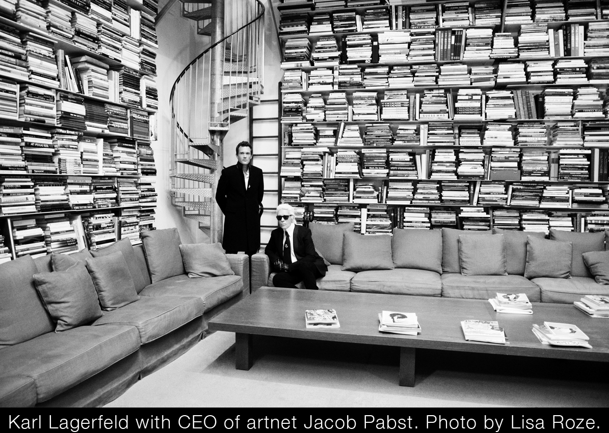 Karl Lagerfeld with artnet CEO